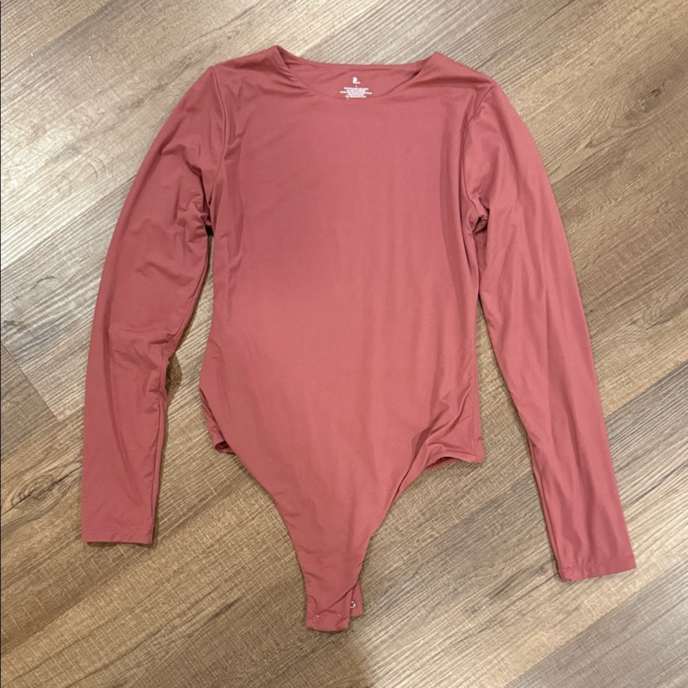 Women's Long Sleeve Bodysuit - Dusty Pink